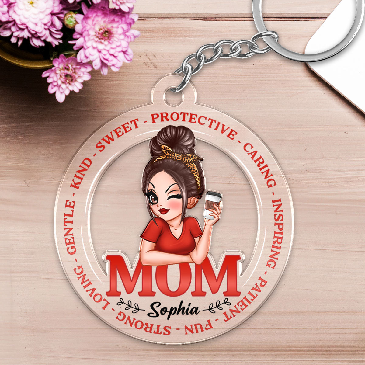 Mom Loving Personalized Acrylic Keychain