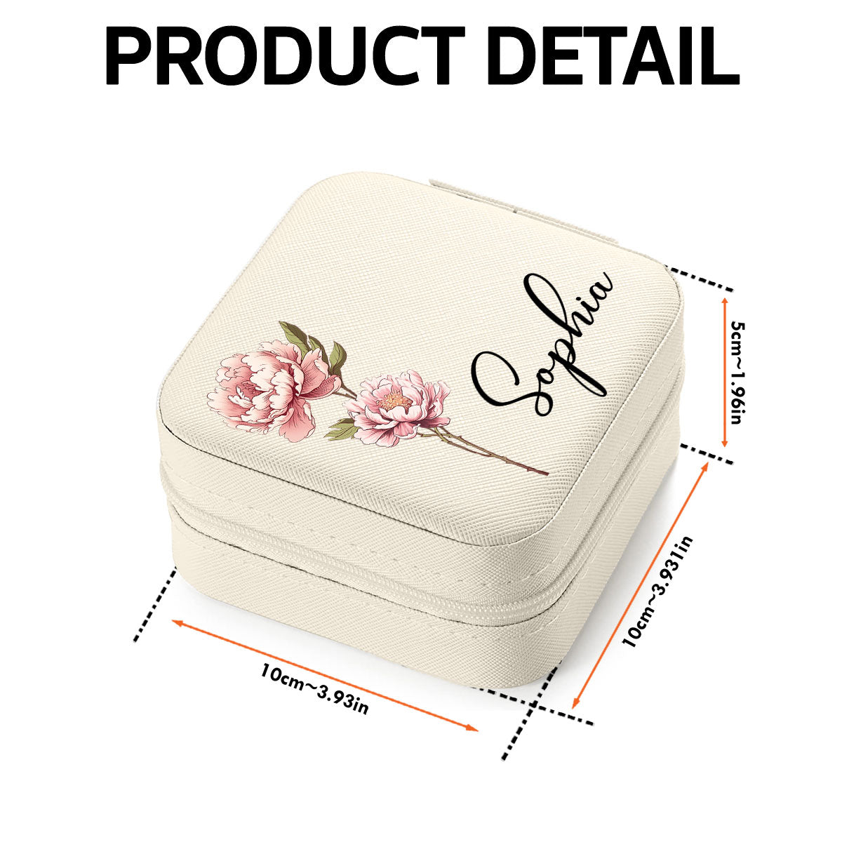 Woman Birth Month Flower Personalized Jewelry Box, Birthday Gift, Gift For Mom, Grandma