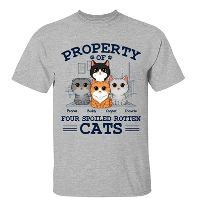 Property Of Spoiled Rotten Cats Personalized Shirt