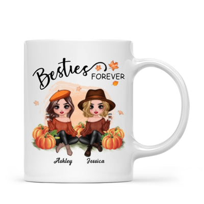Doll Best Friends In The Pumpkin Patch Personalized Mug
