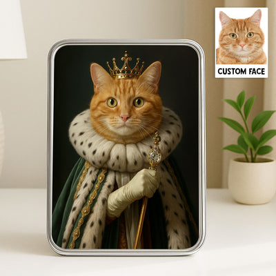 Cat Dog Pet Queen Portrait Custom Personalized Mirrored Picture Frame