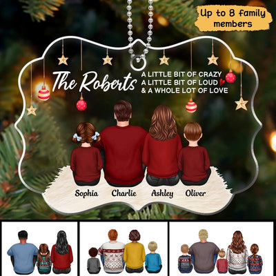 Family Whole Lot Of Love Personalized Christmas Acrylic Ornament