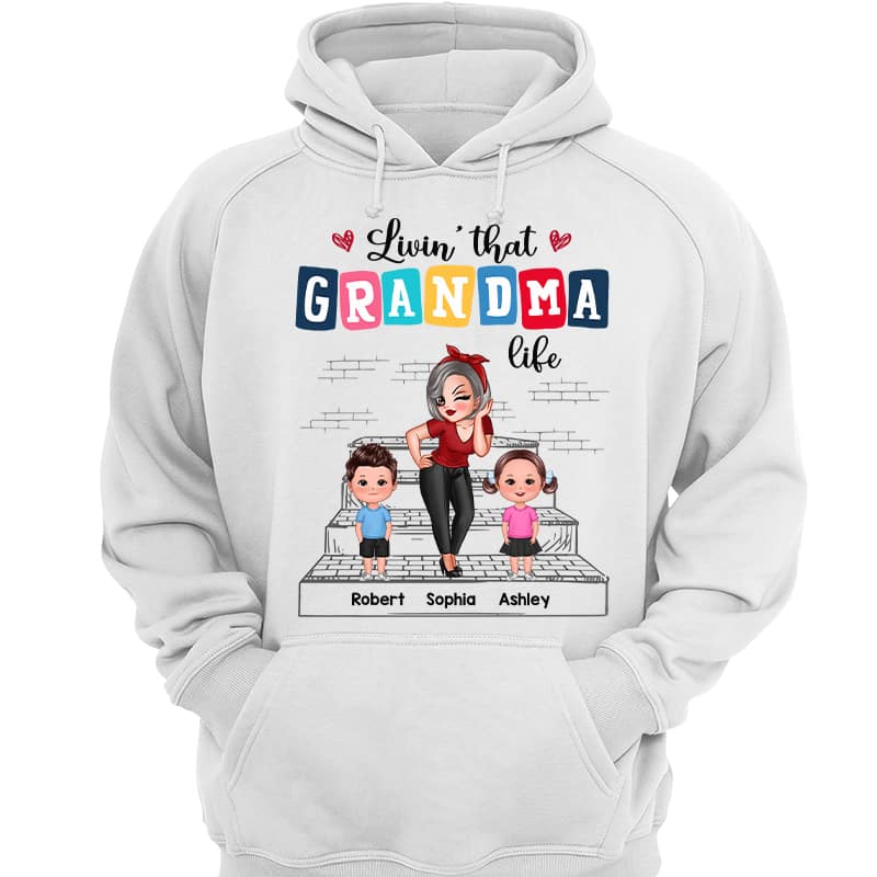 Grandma Grandkids Outline Stair Personalized Shirt