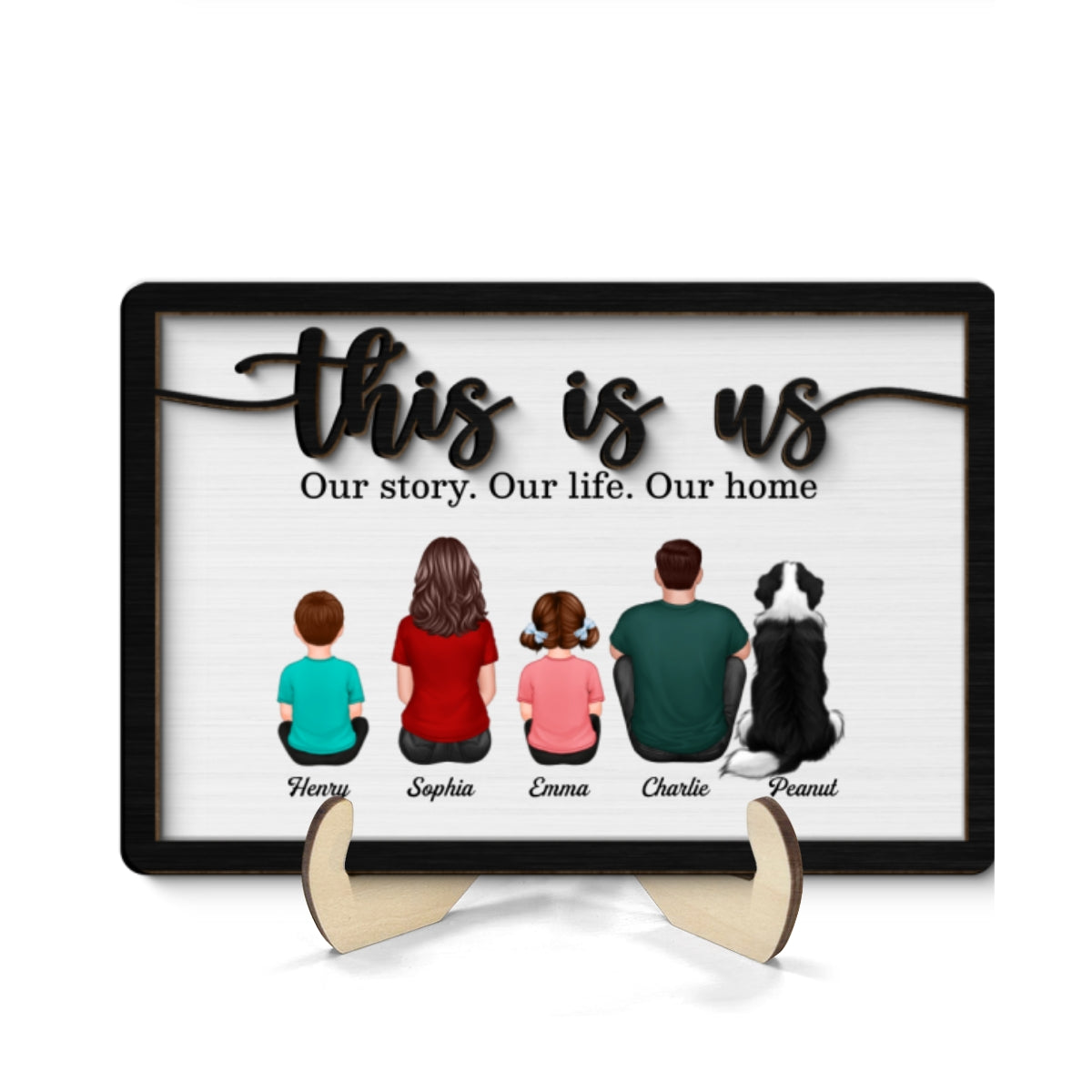 This Is Us Our Story Our Life Our Home Family Home Decor Personalized 2-Layer Wooden Plaque