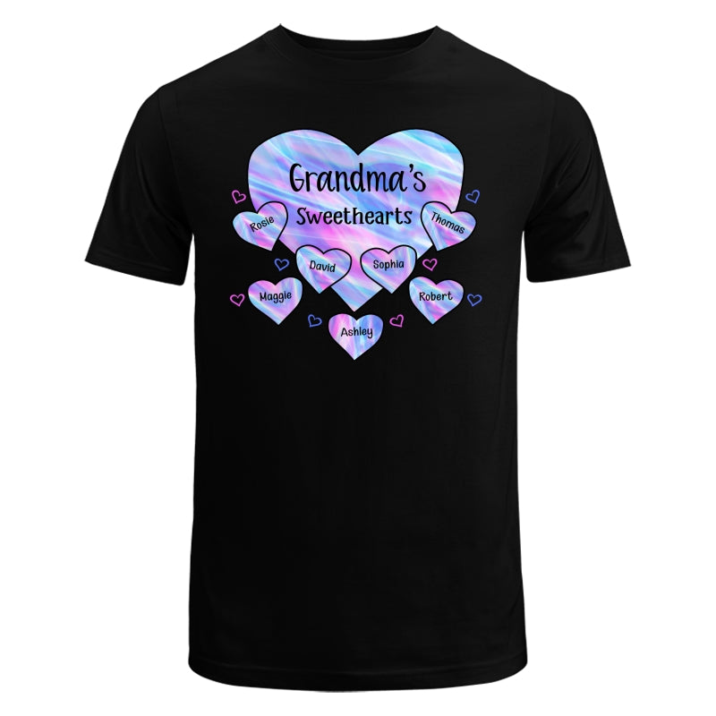 Grandma Mom Sweethearts Hologram Pattern Personalized Shirt