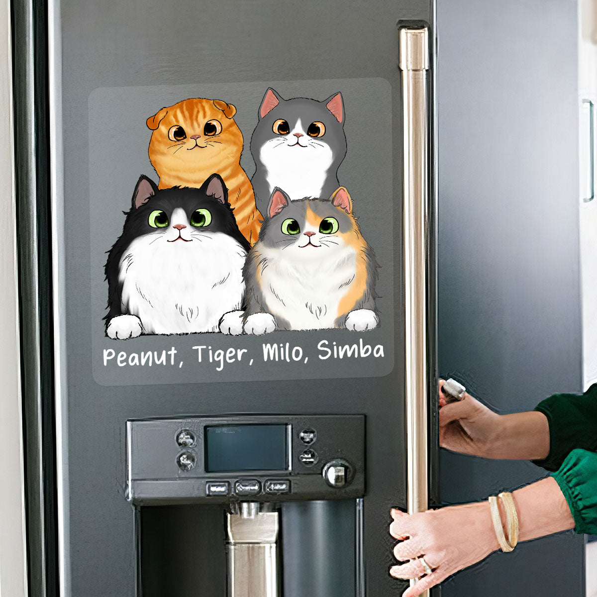 Fluffy Cats Personalized Decal, Gift For Cat Lovers