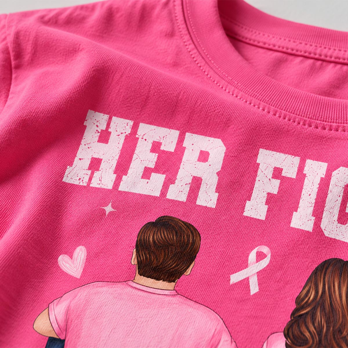 Her Fight Is My Fight - Personalized Shirt - Breast Cancer Awareness Support