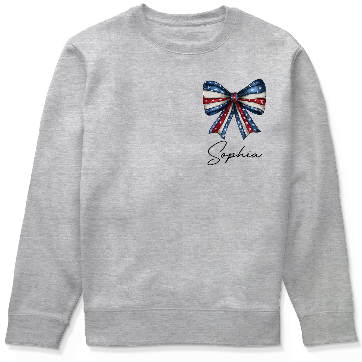 Coquette American Girl 4th Of July Independence Day Bow Personalized Shirt
