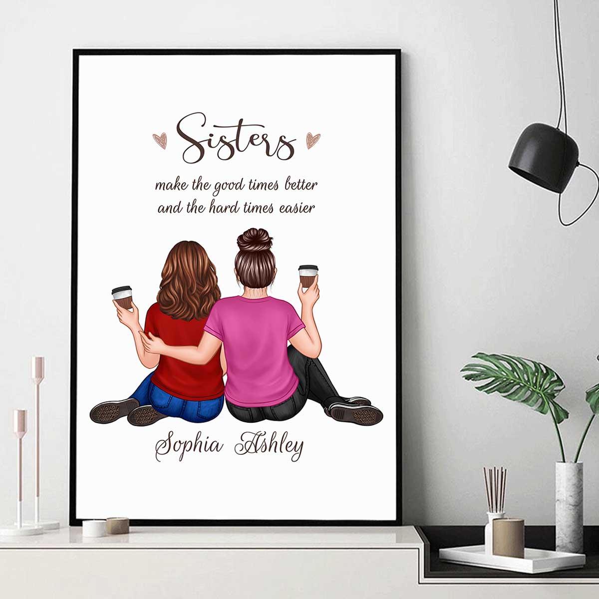 Best Friends Make The Good Time Better Embracing Besties Personalized Vertical Poster