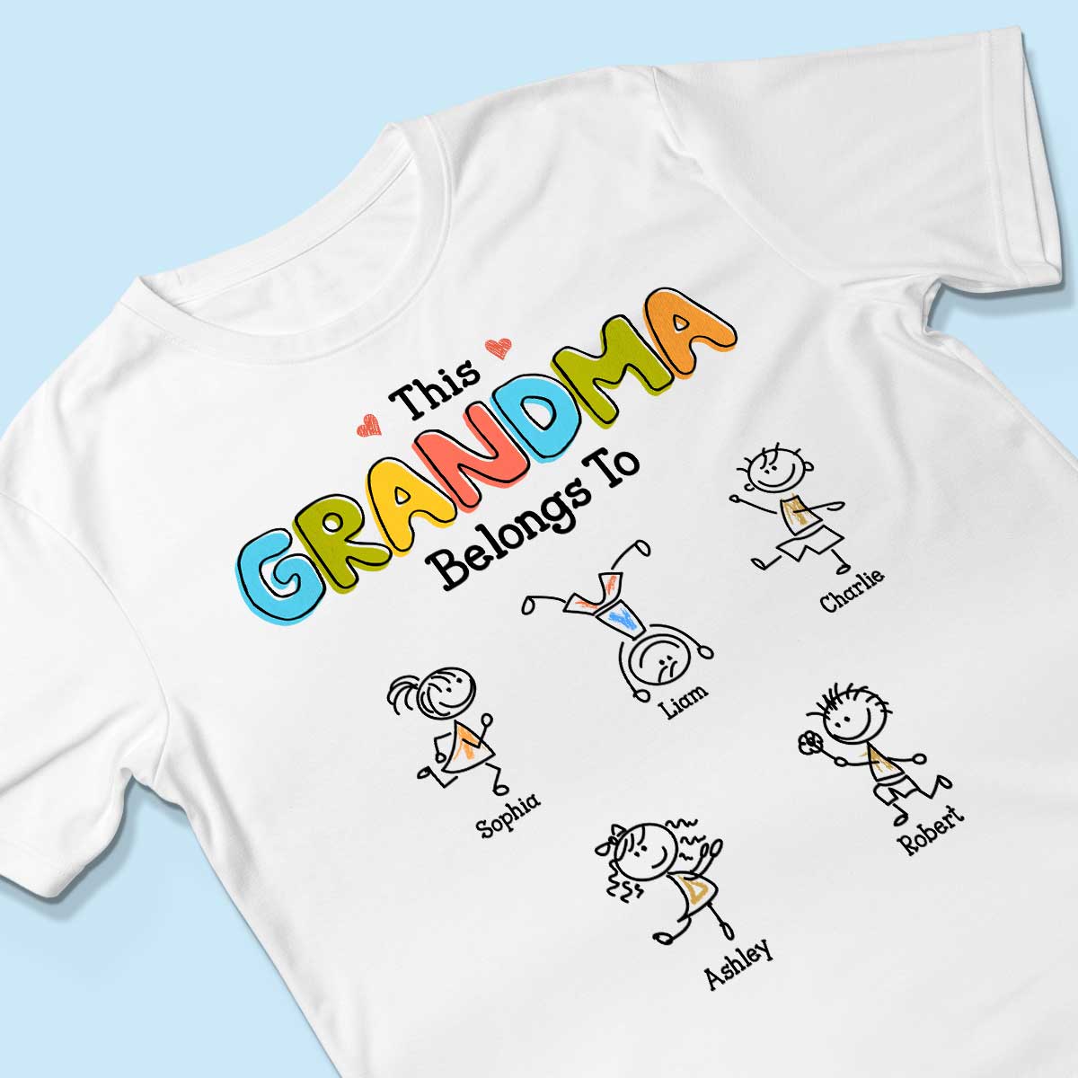 This Grandma Belongs To Drawing Personalized Shirt