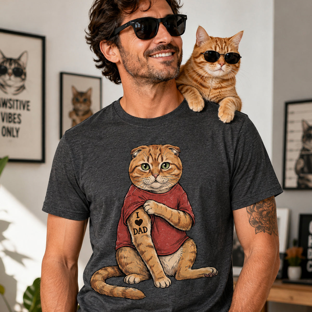 Custom Tattooed Dog Cat Pet from Photo - Personalized Shirt - Gift for Dog Mom, Dog Dad, Cat Mom, Cat Dad
