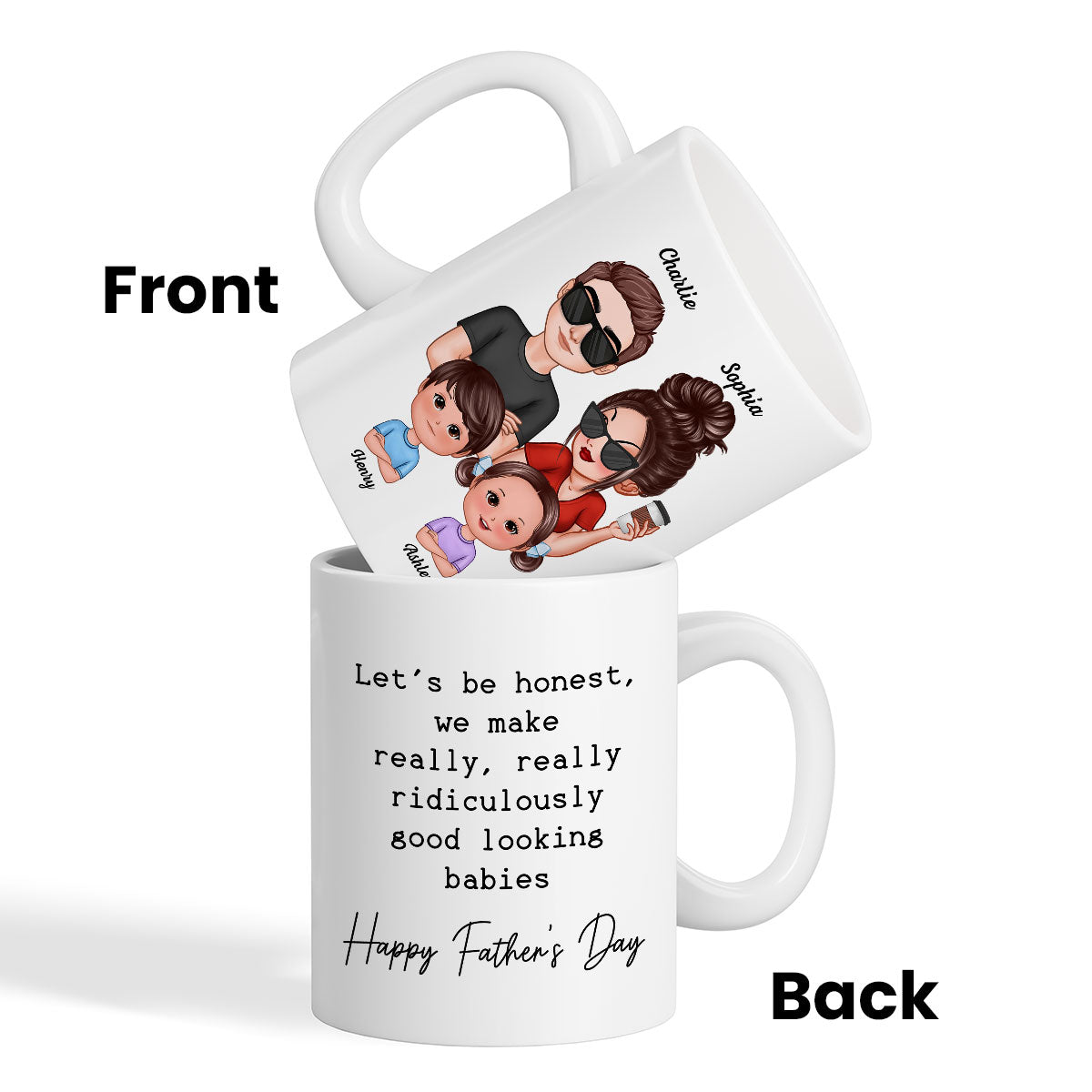 No One Else I‘d Rather Raise Kids With Funny Father’s Day Gift For Husband Personalized Mug