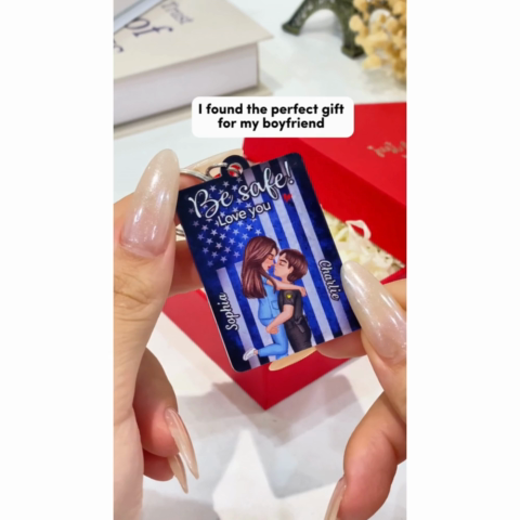 You & Me We Got This Hero Couple QR Code Song Gifts by Occupation Personalized Acrylic Keychain, Anniversary Gift For Her Gift For Him