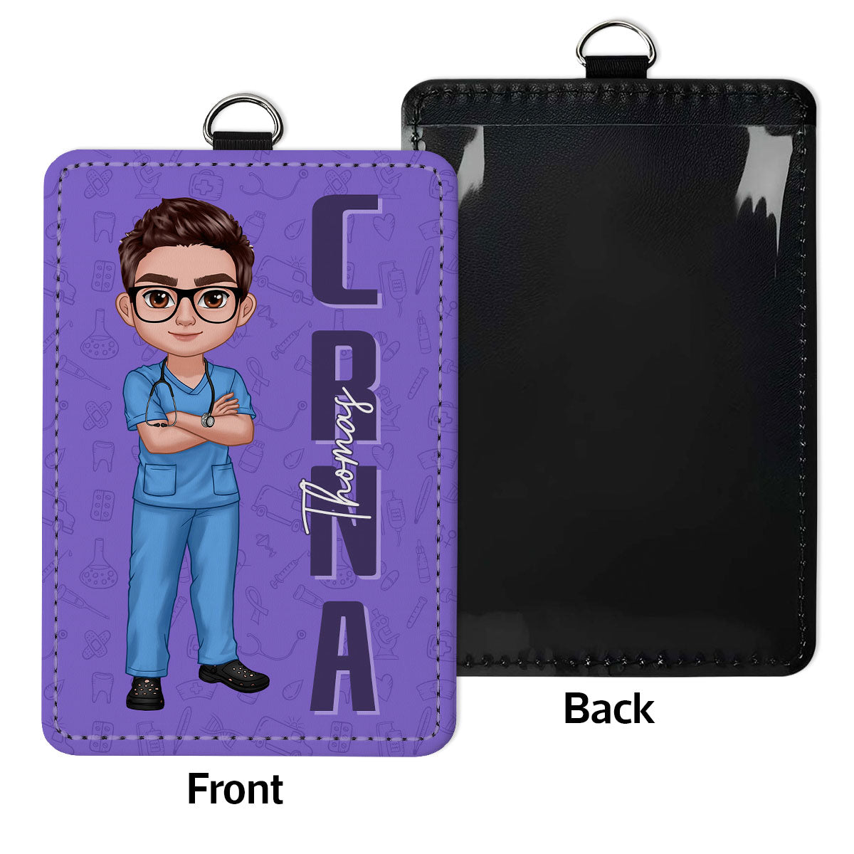 Job Title Nurse Personalized ID Badge Holder For Nurse