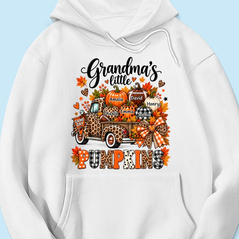 Grandma's Little Pumpkins Game Day - Personalized Shirt - Football Grandma, Football Mom