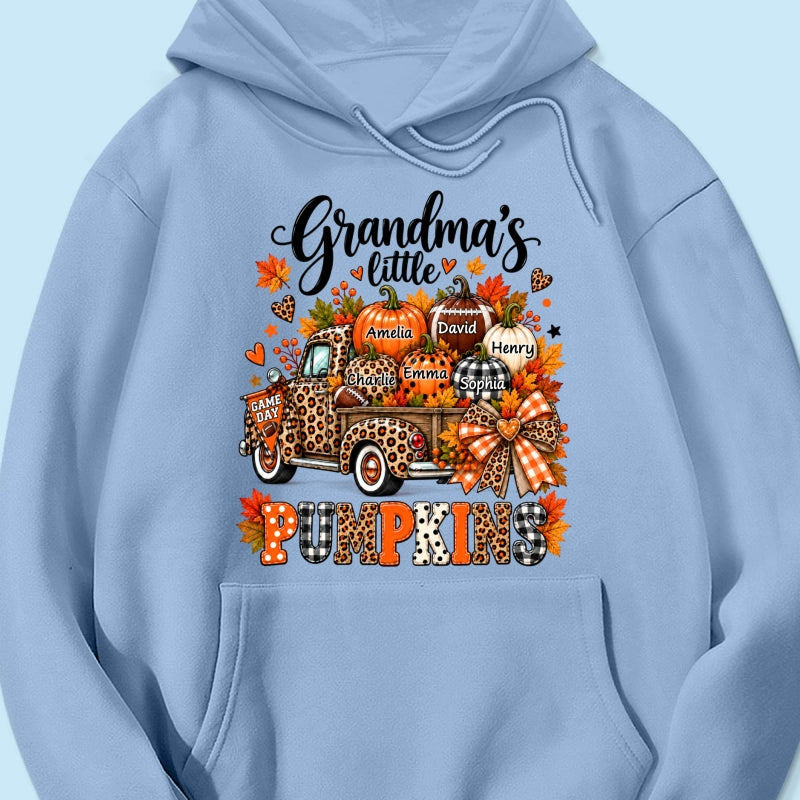 Grandma's Little Pumpkins Game Day - Personalized Shirt - Football Grandma, Football Mom