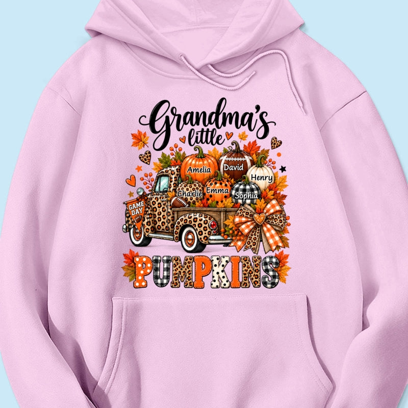 Grandma's Little Pumpkins Game Day - Personalized Shirt - Football Grandma, Football Mom