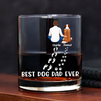 Best Dog Dad Ever Personalized Wine Glass, Father's Day Gift for Dog Dads