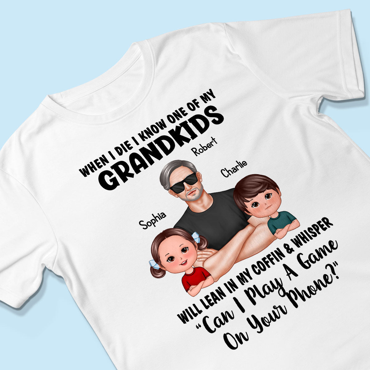 Funny Shirt For Grandpa Man And Kids Personalized Shirt