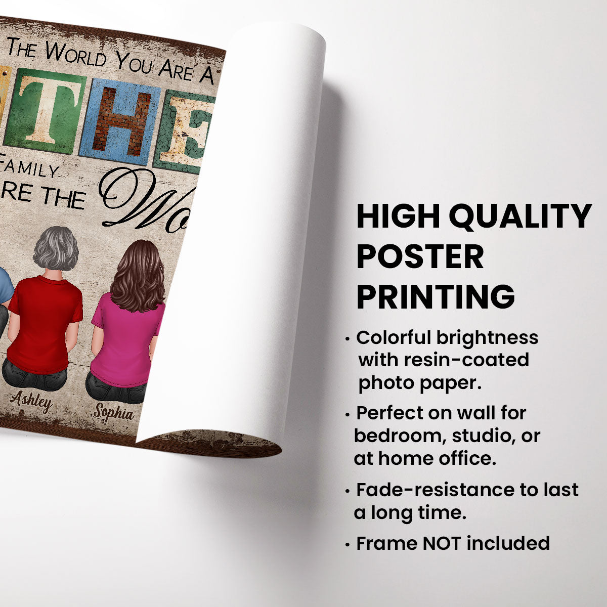 To The World You Are A Mother Gift For Mom Personalized Horizontal Poster