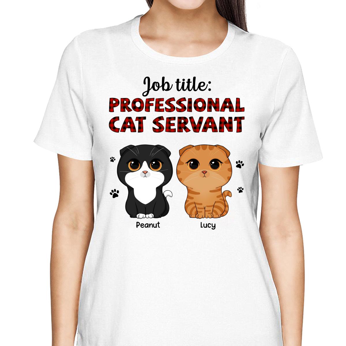Professional Cat Servant Cute Cat Vector Personalized Shirt