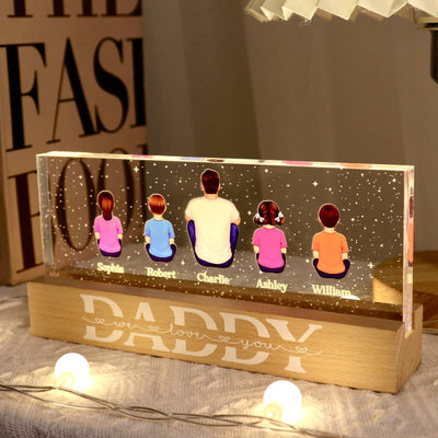 [EXCLUSIVE LIMITED EDITION] Best Dad Ever Personalized Acrylic Night Light, Perfect Father's Day Gift For Dad