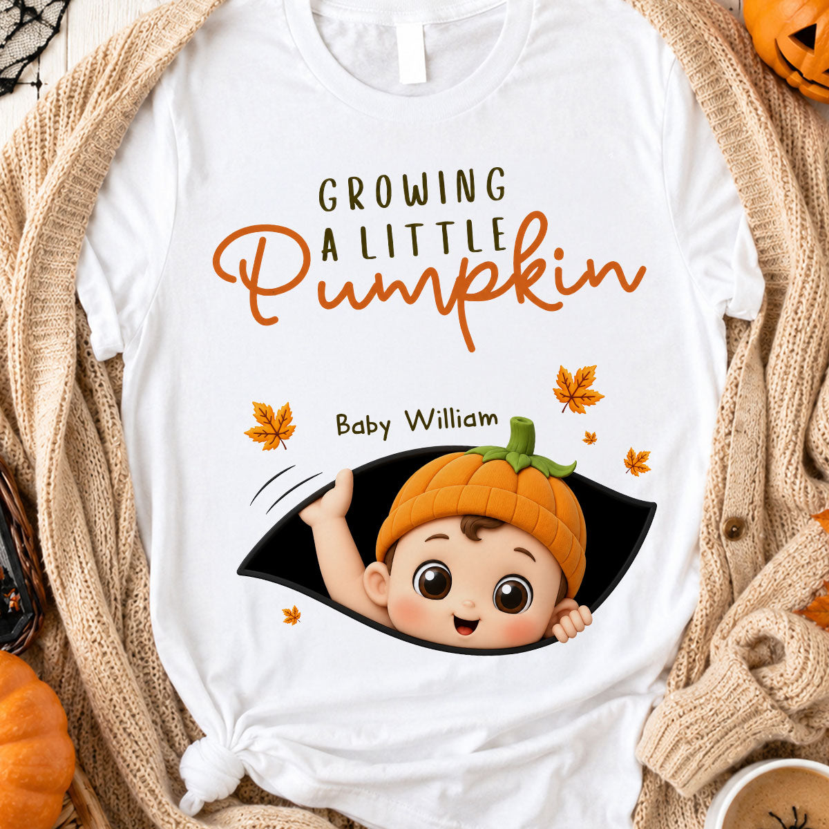 Trending Baby Pumpkin - Personalized Shirt - Fall Season Gift For Wife, Daughter - Pregnancy Announcement