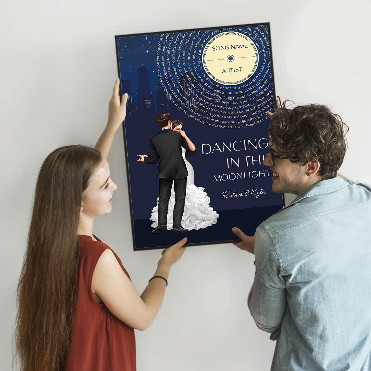 Perfect Custom Wedding Song Lyrics Personalized Poster, Perfect Valentine's Day, Anniversary Gift For Couple, For Her, For Him