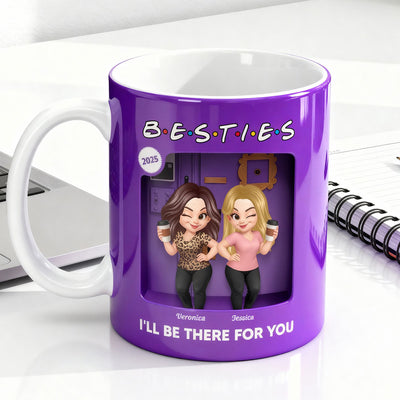 Pretty Girl Best Friends Purple Toy Box Style - Personalized Mug - Gift For Besties