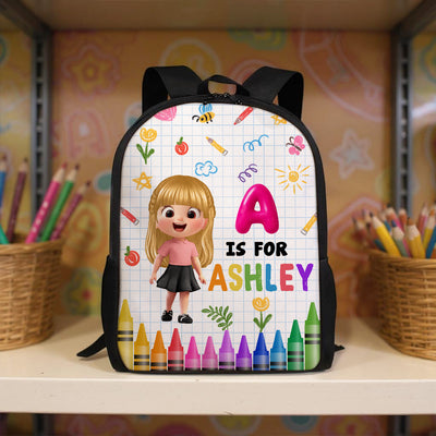 School Kid's Name Personalized Kid Backpack, Back To School gift