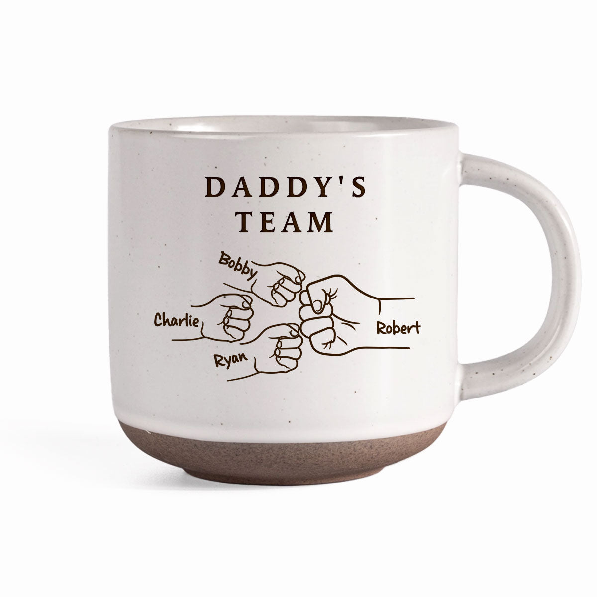 Best Dad Ever Fist Bump Personalized Potter Mug, Father's Day Gift for Dad