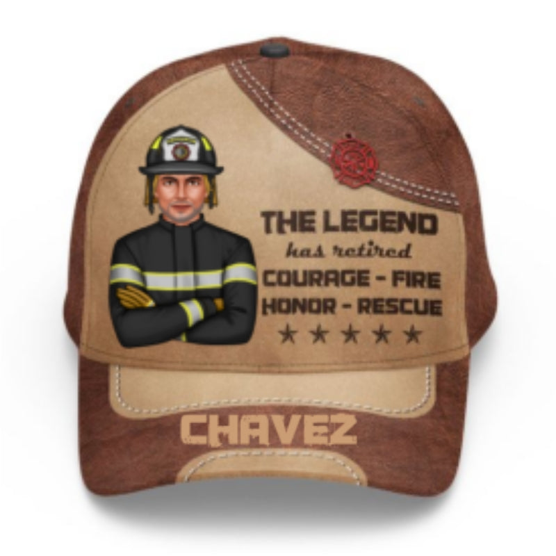 The Legend Has Retired Firefighter Personalized Classic Cap