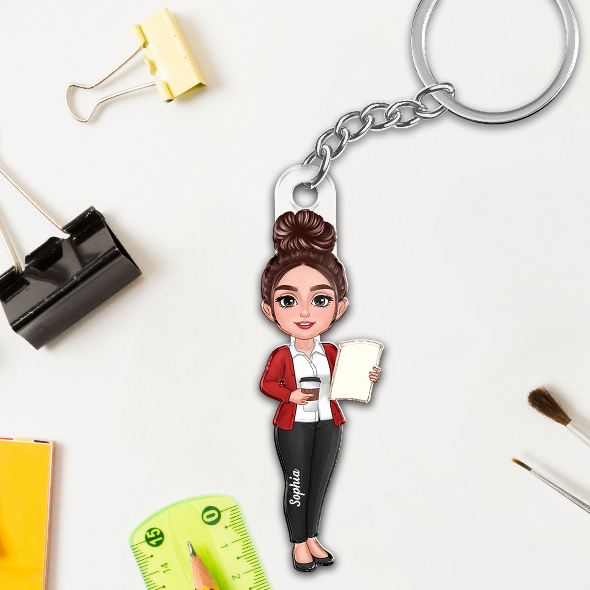 Beautiful Teacher Personalized Acrylic Keychain| Teacher Appreciation Gift, Back To School Gift For Teacher