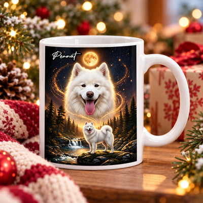Dog Howling to the Moon - Personalized Mug - Gift for Dog, Cat Lovers, Pet Memorial Gift