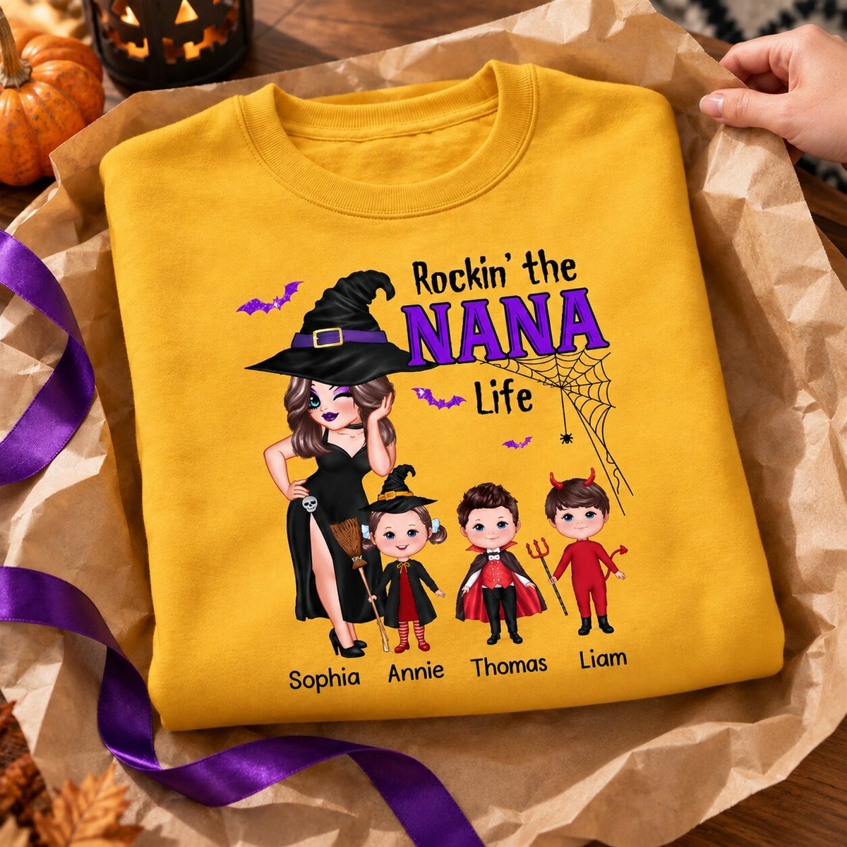 Pretty Woman Halloween Rockin‘ The Grandma Mom Auntie Life Personalized Shirt