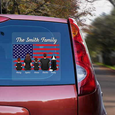 American Family Decor On Car Fridge Window Personalized Decal