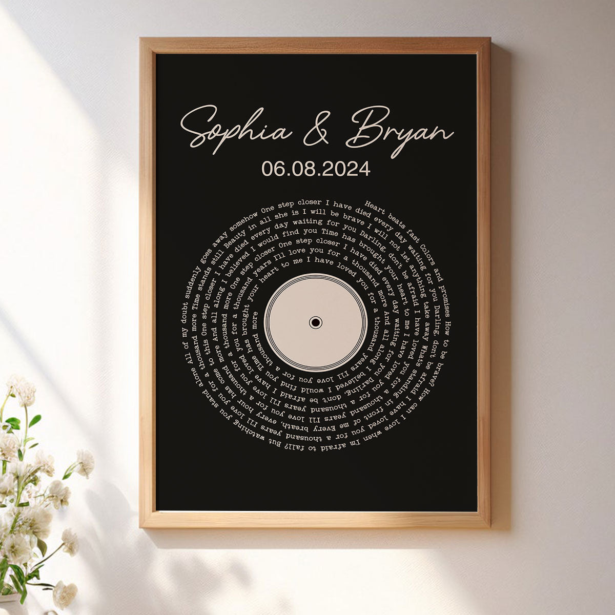 Custom Couple Favorite Song Vinyl Record Personalized Poster, Heartfelt Gift For Couple, For Him, For Her