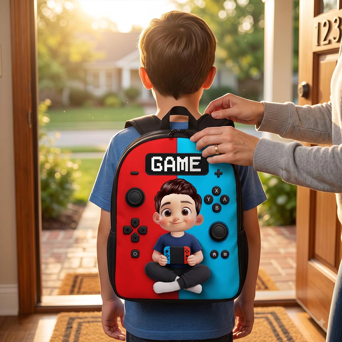 Gamer Boy Controller - Personalized Backpack - Back To School Gift For Young Gamers