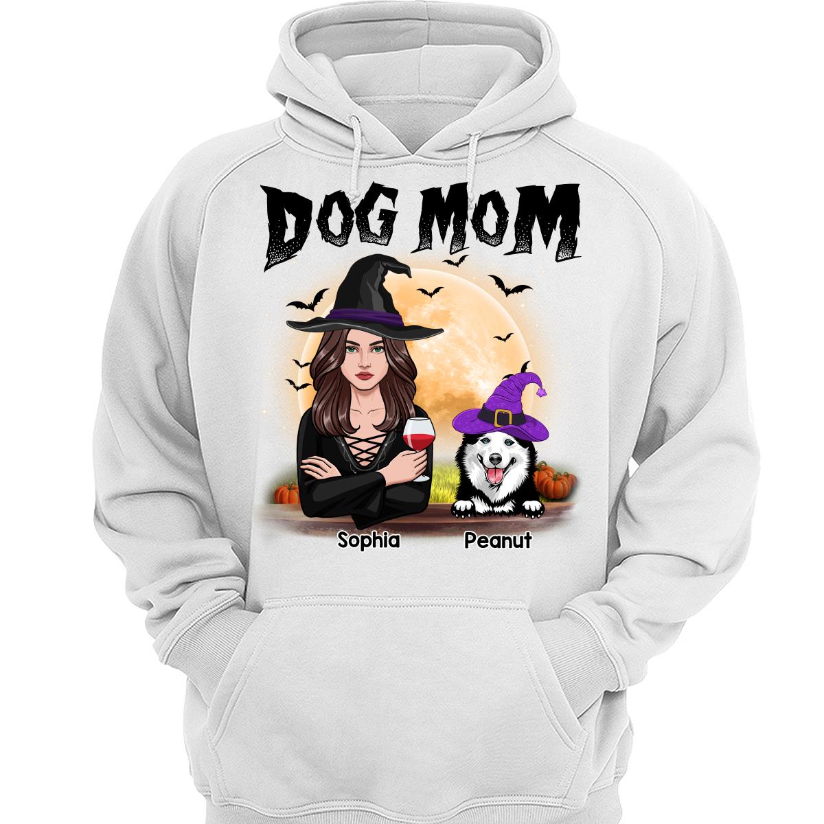 Dog Mom Halloween Girl Vector Personalized Shirt
