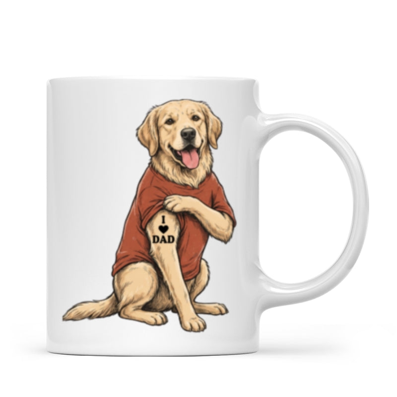 Custom Tattooed Dog Cat Pet from Photo - Personalized Mug - Gift for Dog Mom, Dog Dad, Cat Mom, Cat Dad
