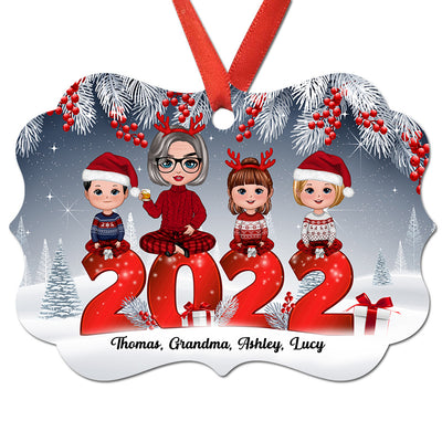 Grandma Grandkids Berry Tree Personalized Christmas Ornament