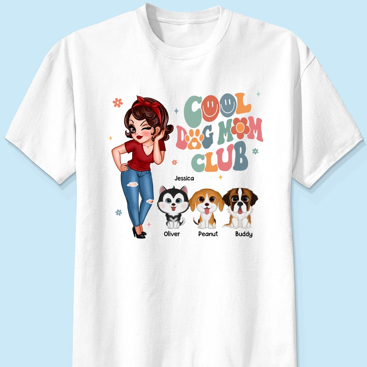 Cool Dog Mom Club Personalized Shirt
