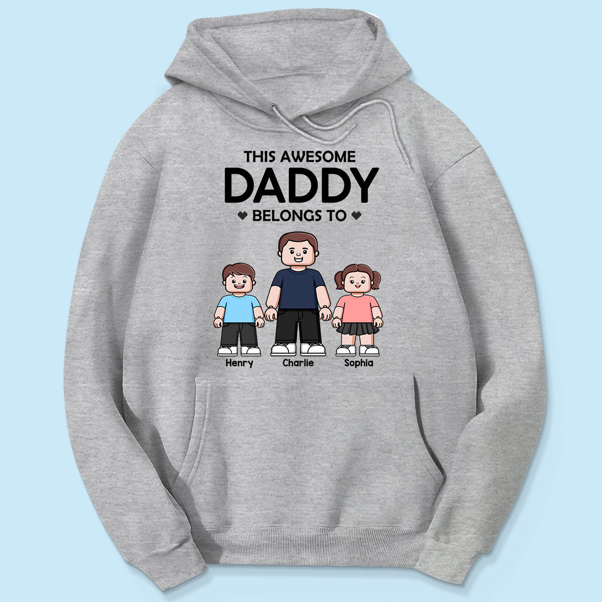 This Daddy Belongs To Kids Block Characters Personalized Shirt