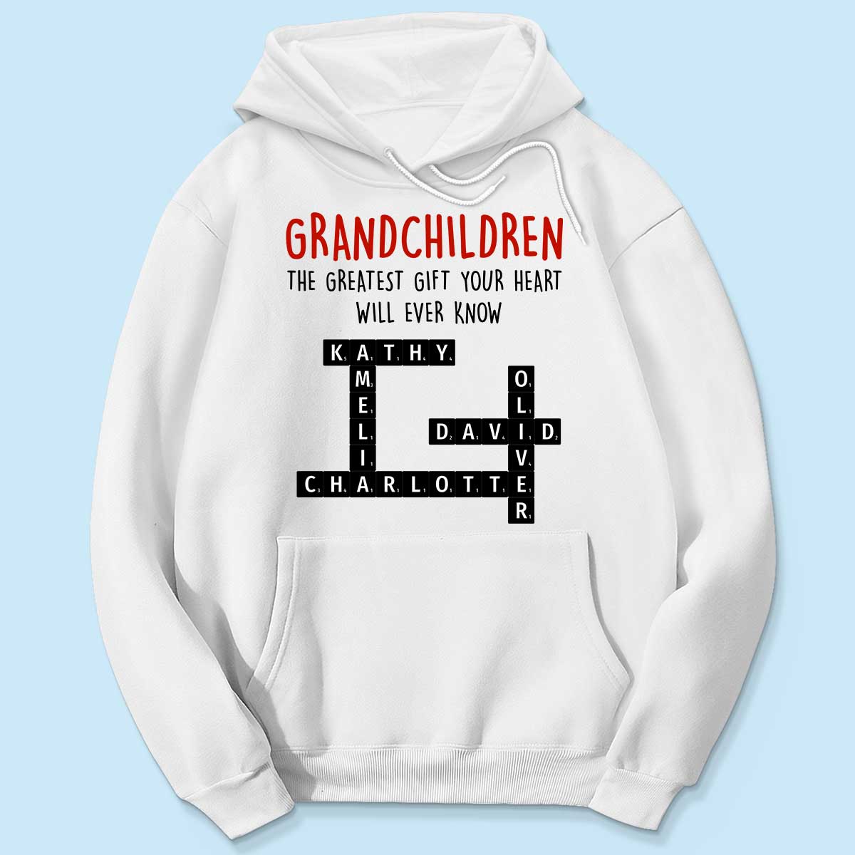 Grandchildren The Greatest Gift Your Heart Will Ever Know, Crossword Puzzle Personalized Shirt