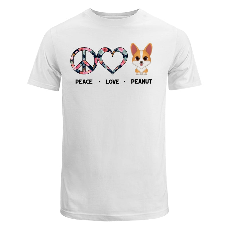 Peace Love Cute Watercolor Dog Cat Gift For Pet Lover Personalized Shirt