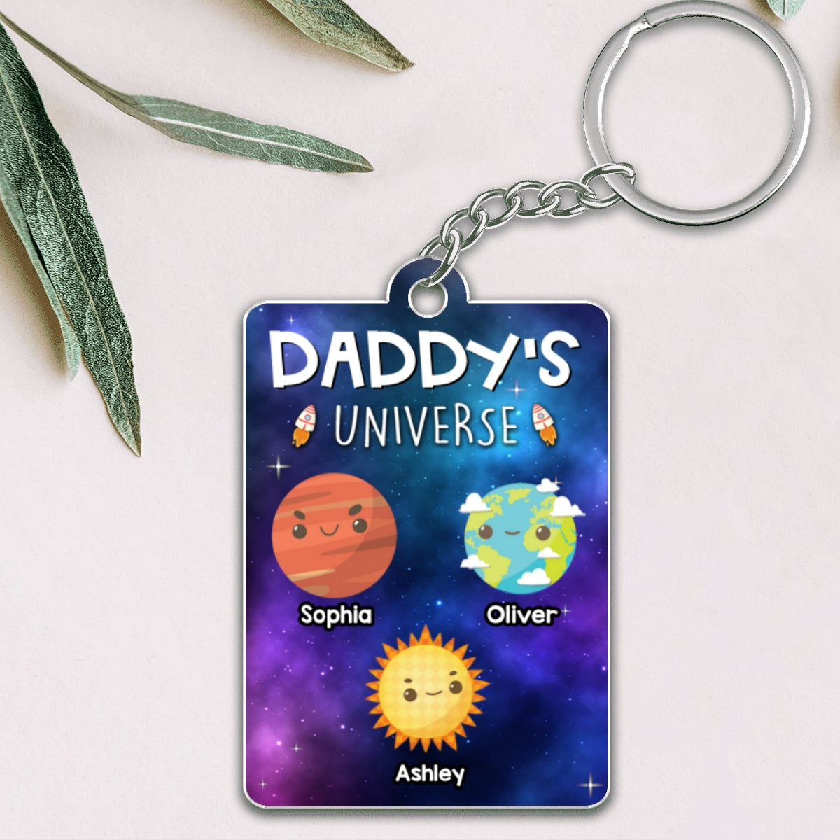 Daddy‘s Universe Personalized Acrylic Keychain