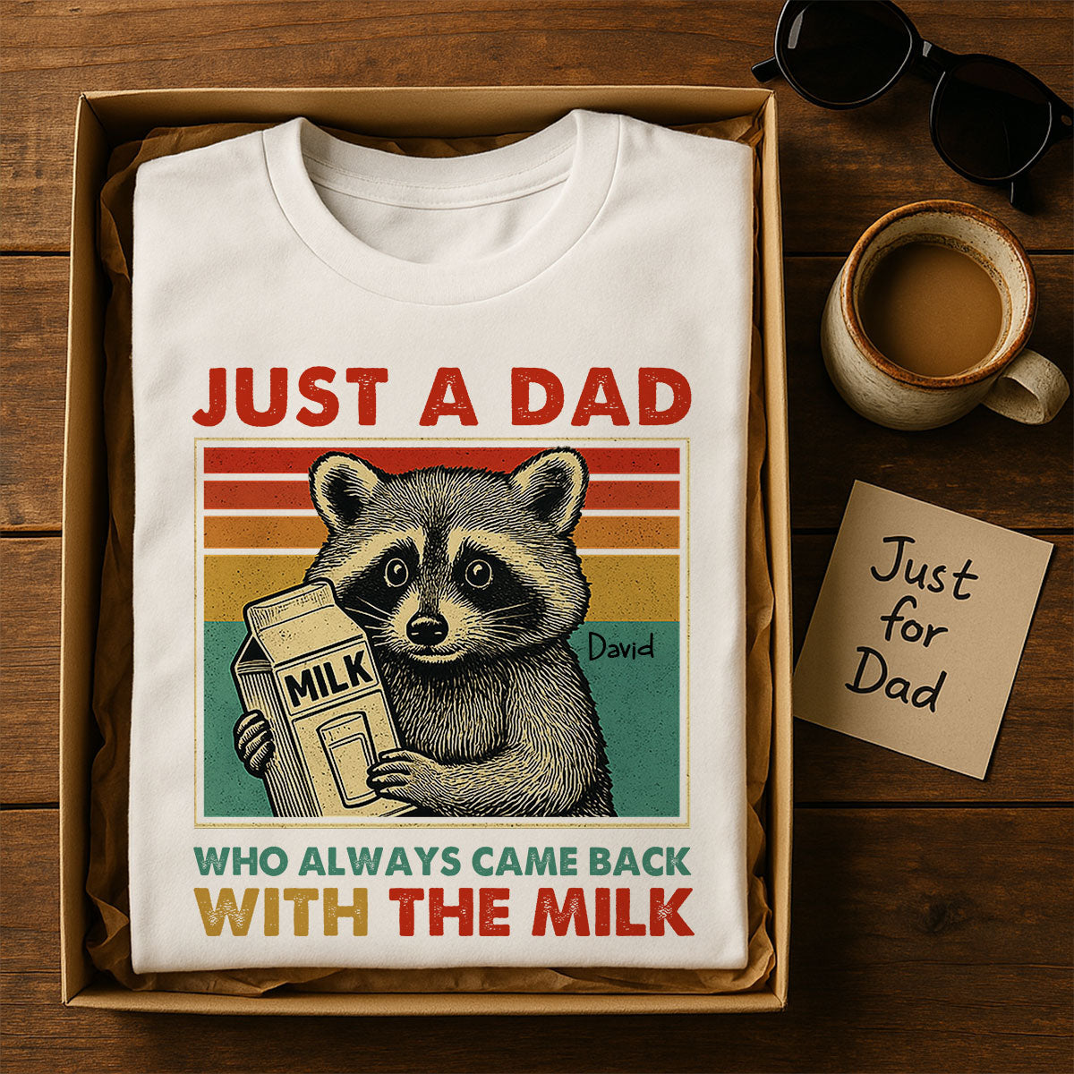 Just A Dad Who Always Came Back With The Milk Funny Shirt, Father's Day Gift