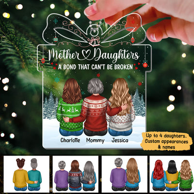Mother Daughter Bond Can‘t Be Broken Gift Shape Personalized Acrylic Ornament