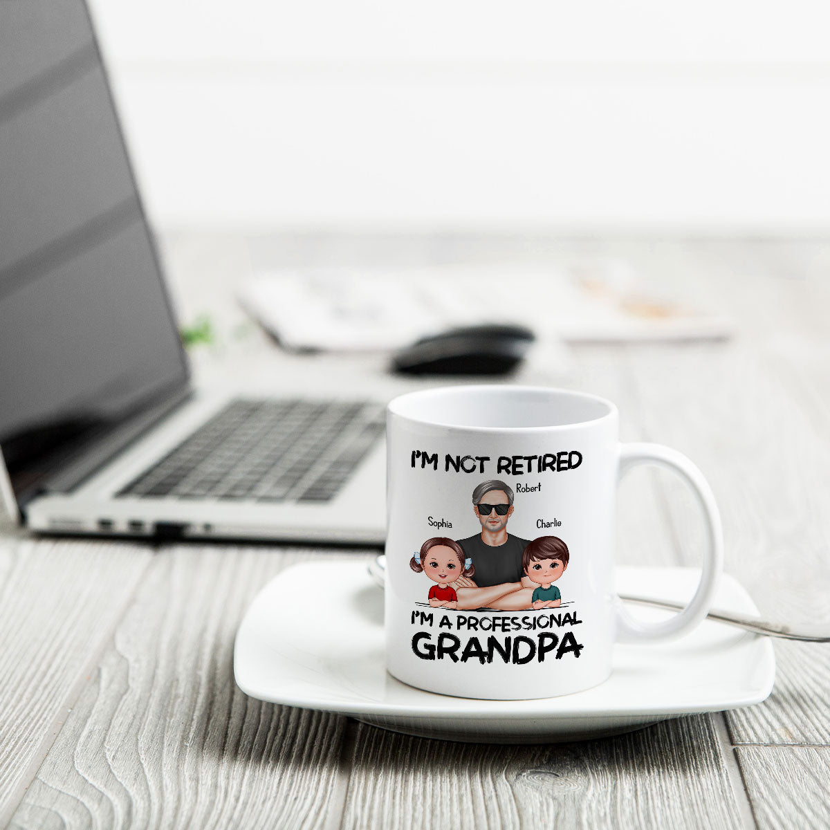 I'm Not Retired I'm A Professional Grandpa Personalized Mug, Retirement Gift For Grandpa