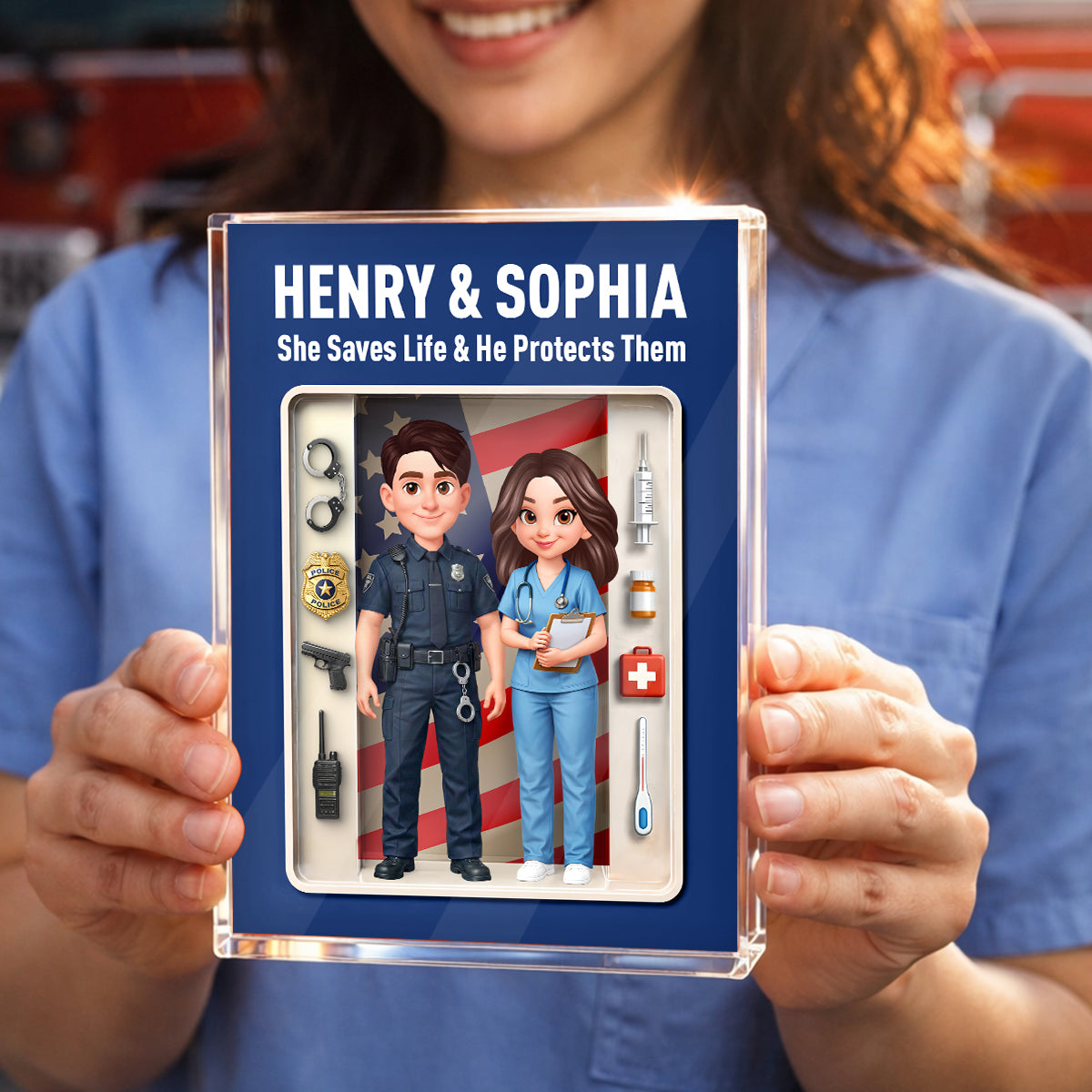 Custom Career "Action Figure" Style Acrylic Block Plaque - Heartfelt Gift for Him, for Her